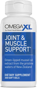 OMEGAXL Joint & Muscle Support Dietary Supplement – Green-Lipped Mussel Oil Extract – 300 Softgels